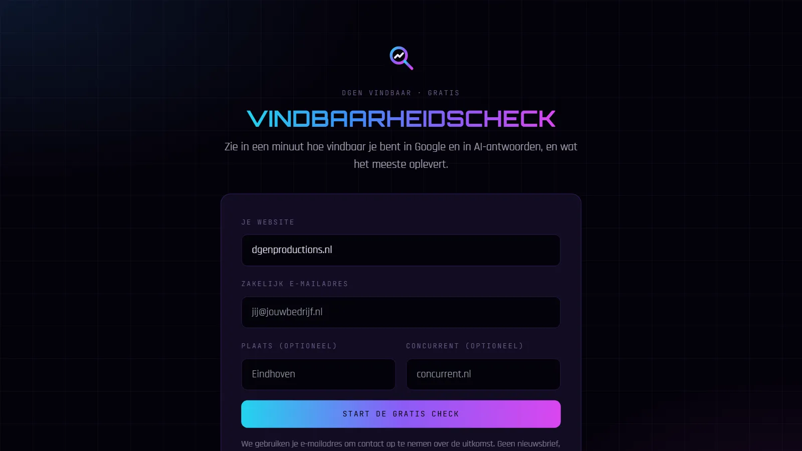 Begin met een gratis check